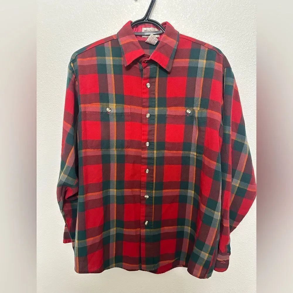 Windridge Red and Green Plaid Men's Shirt